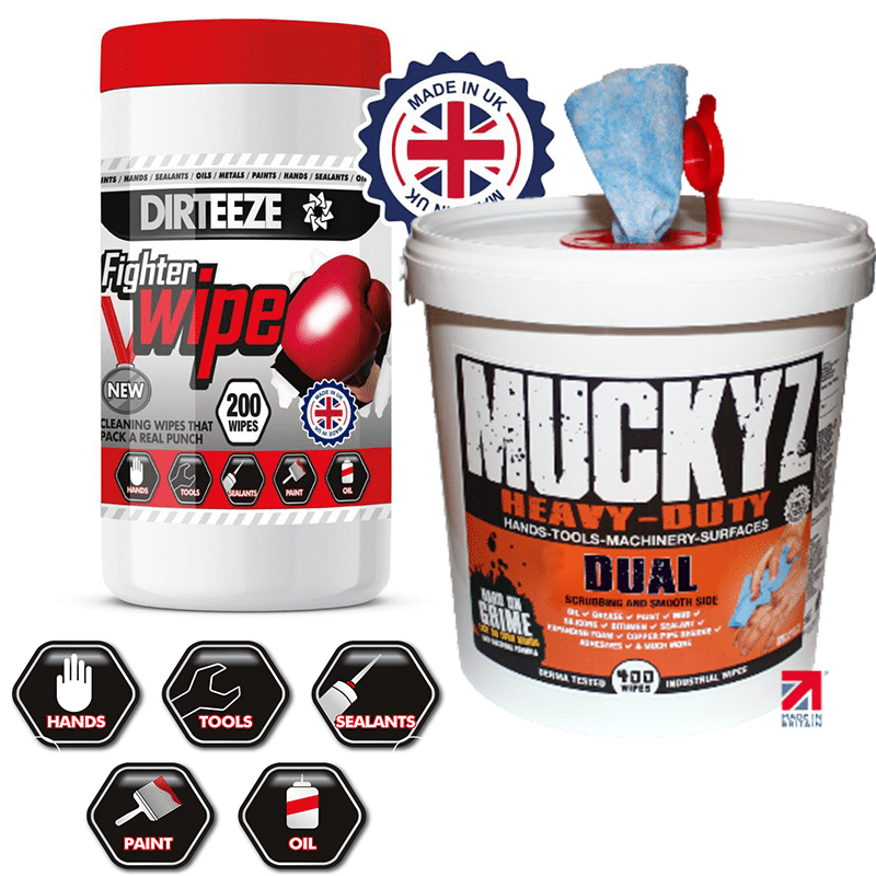 Multi-Purpose Heavy-Duty Wipes - industrial use wipes ideal for cleaning hands, machinery, tools, and surfaces
