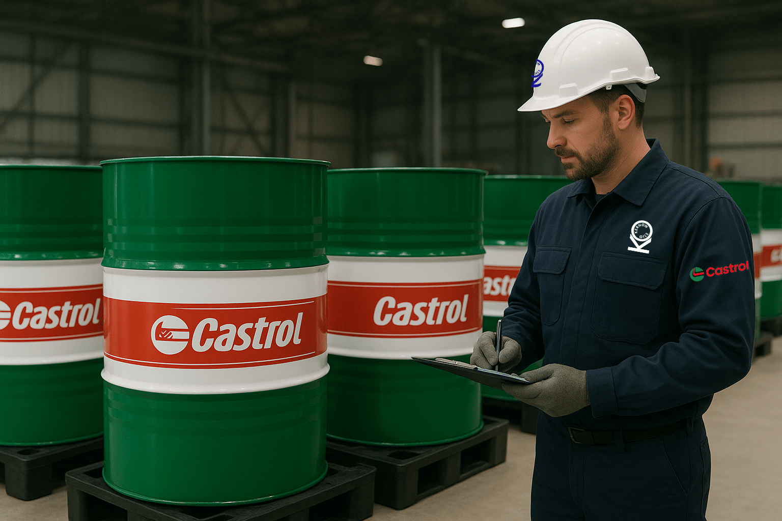 Oil Containment Advice & Products - Technician Checking on Lubricants Storage Condition