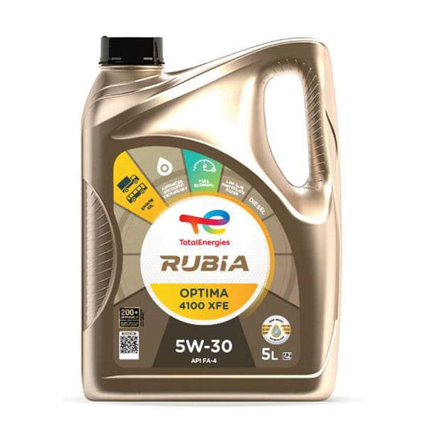 Total Rubia Optima 4100 XFE 5w-30 heavy-duty synthetic truck and bus oil