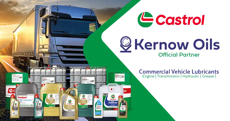 Homepage Castrol & Kernow Oils Commercial Vehicle Lubricants and oils. HGV and product range image