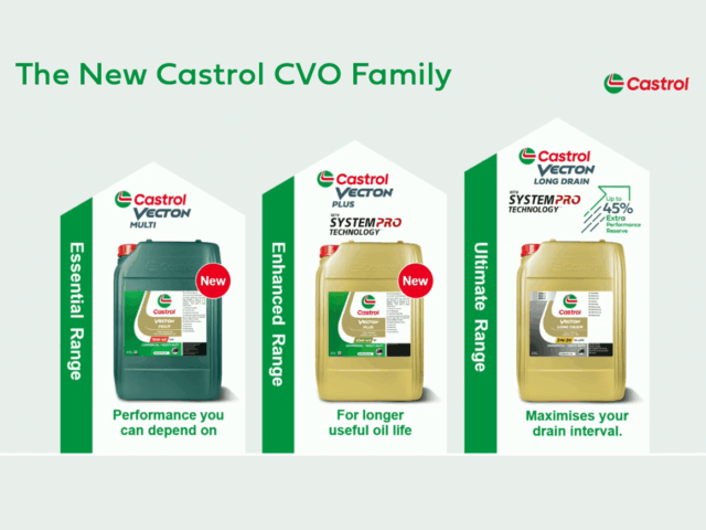 New Castrol Vecton Commercial Vehicle Engine Oil Range. Long Drain, Plus and Multi ranges.